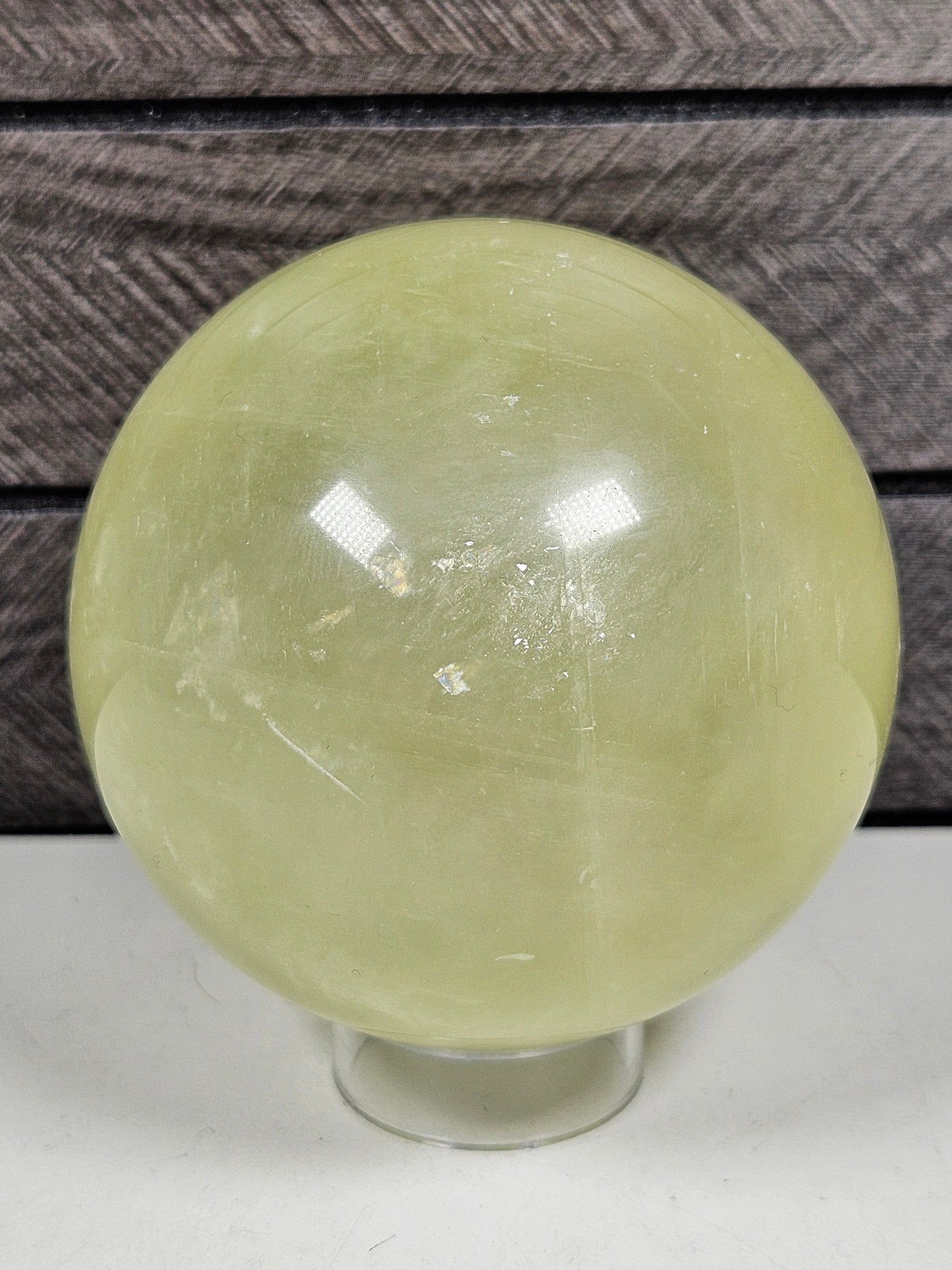 Groene Optisch Calciet bol 702 gram