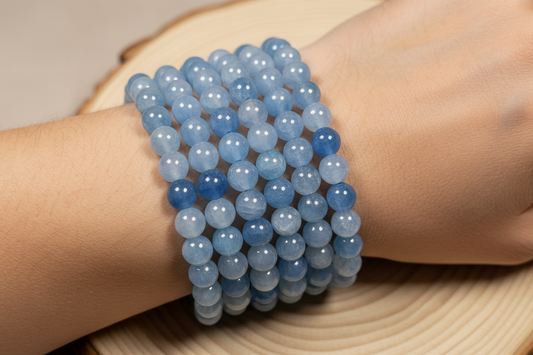 Aquamarijn armband 6mm