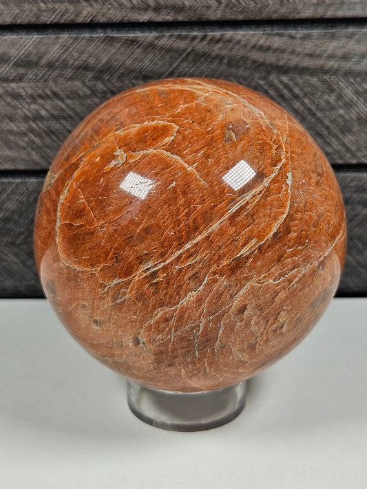 Roze maansteen bol 608 gram