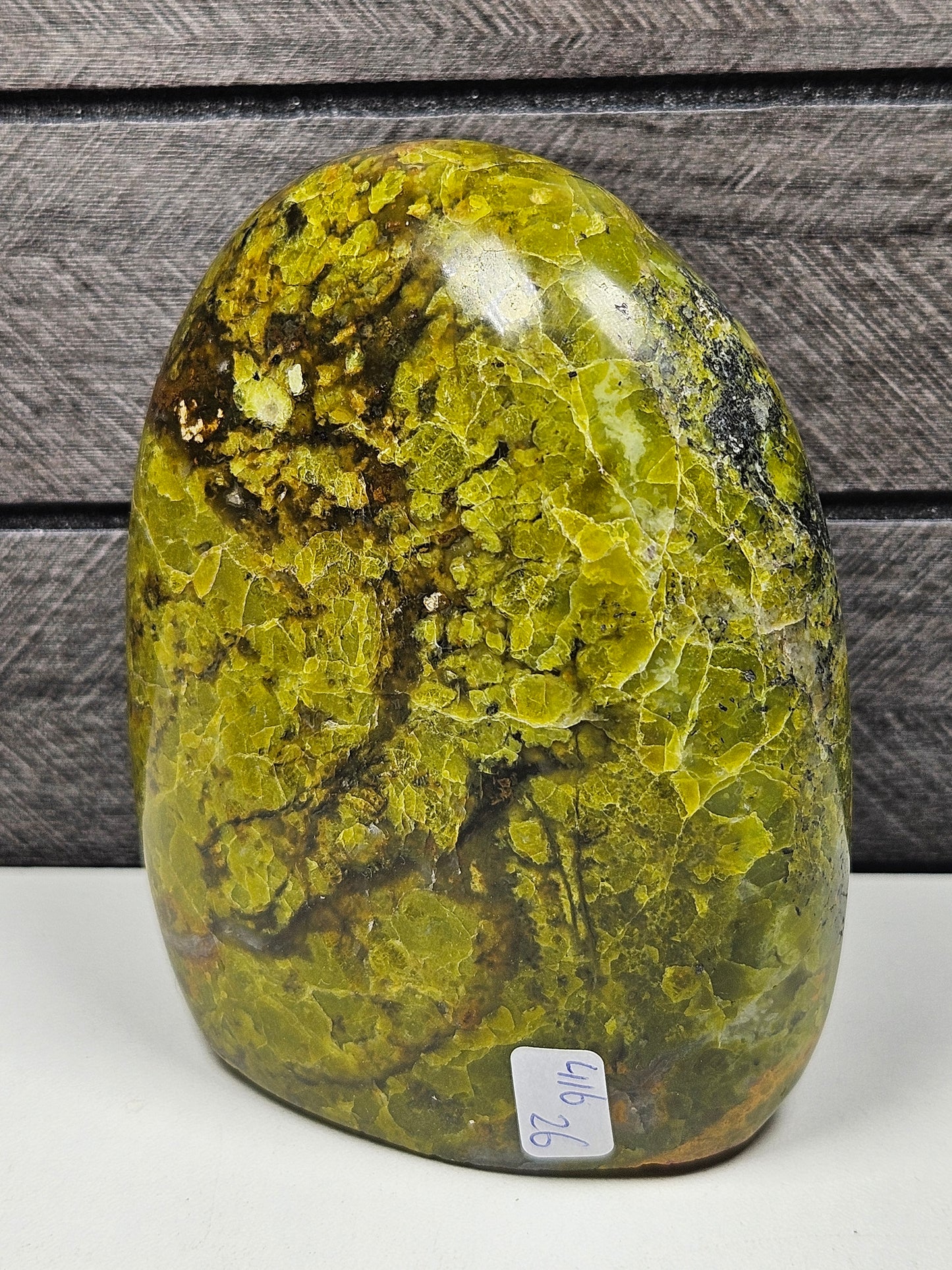 Groene opaal sculptuur 416 gram