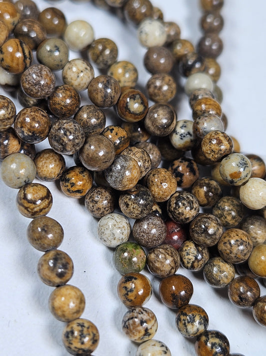 Landschapsjaspis kralenstreng 4mm