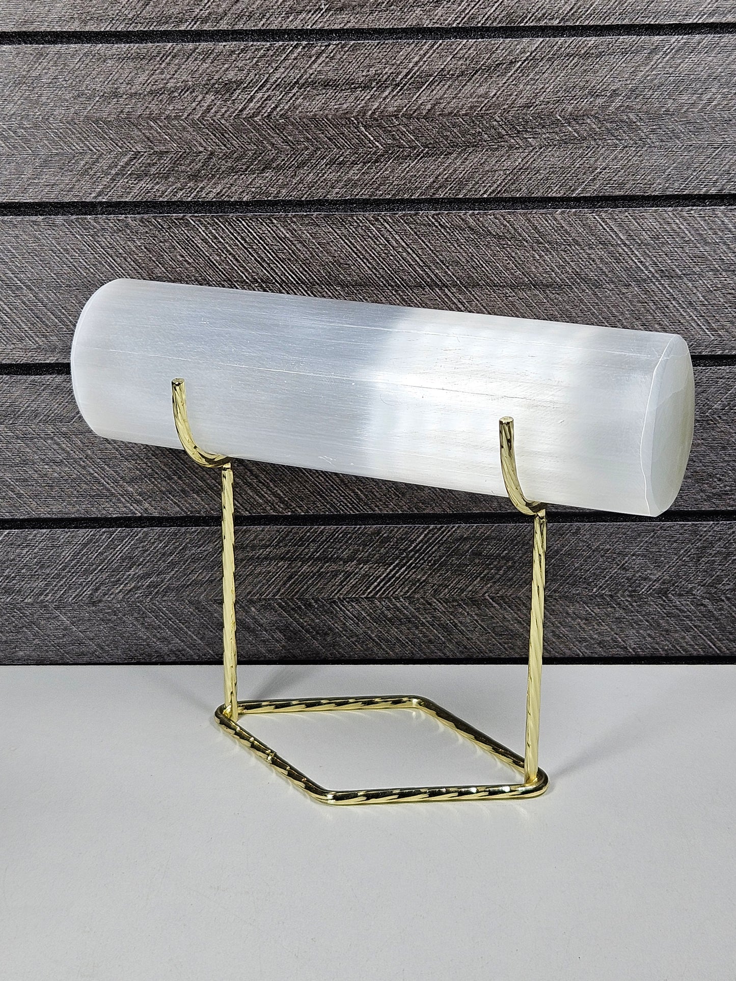Selenietstaaf 15 cm met houder Goud (voor het reinigen en opladen van o.a. armbanden)