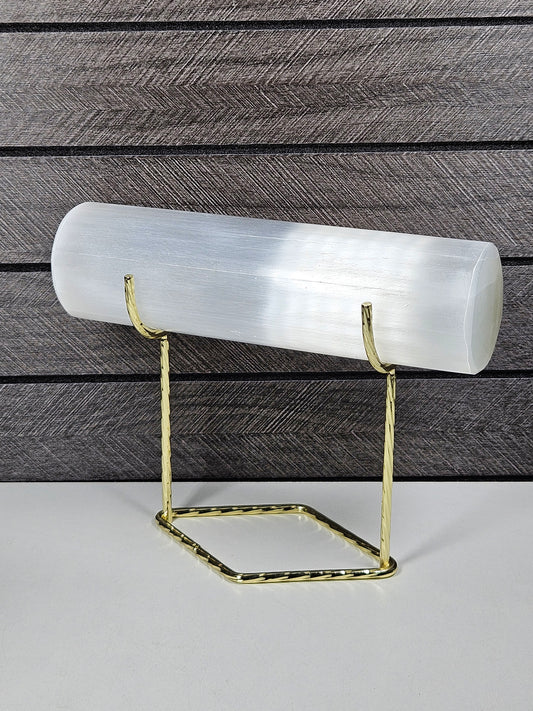 Selenietstaaf 15 cm met houder Goud (voor het reinigen en opladen van o.a. armbanden)