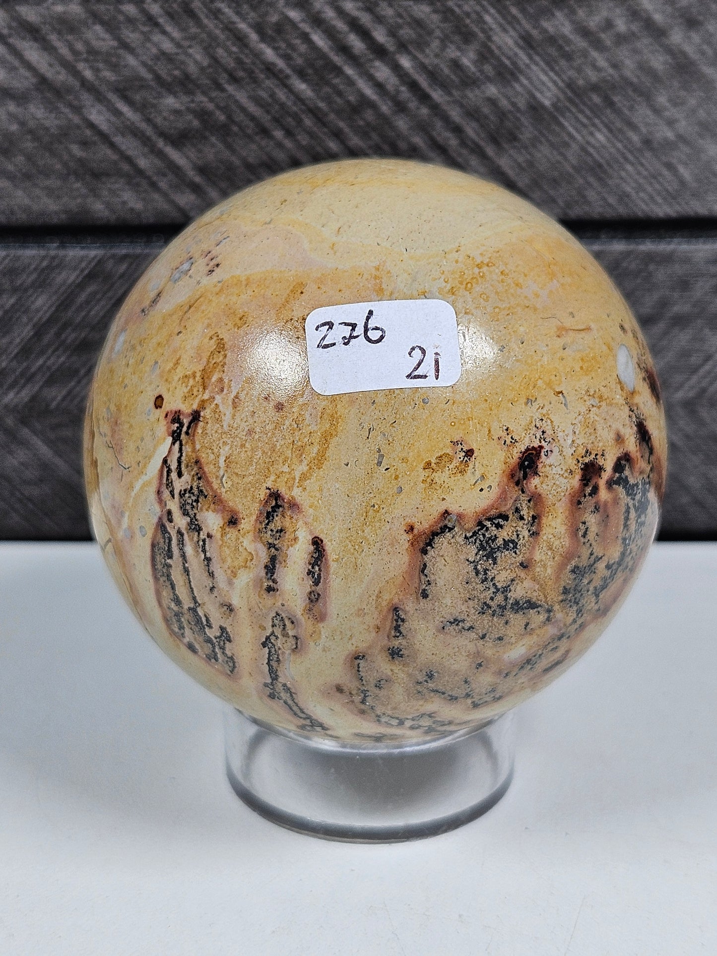 Landschaftsjaspis Kugel 276 Gramm