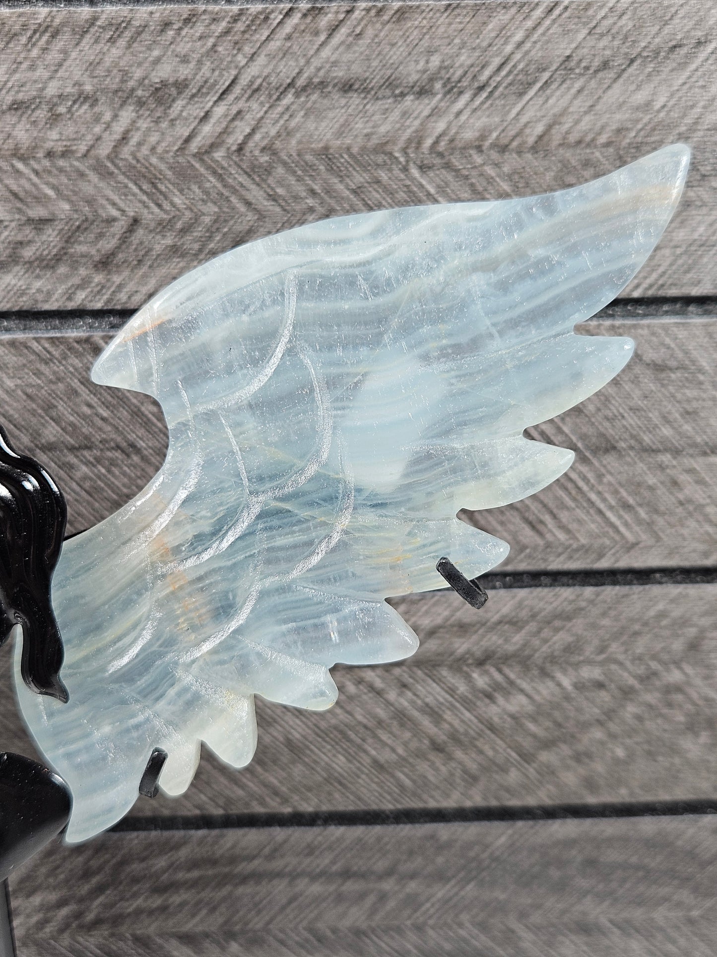 Blauwe Onyx duivel/engel koppel T31