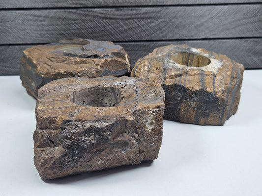 Tijgerijzer waxinelichthouder