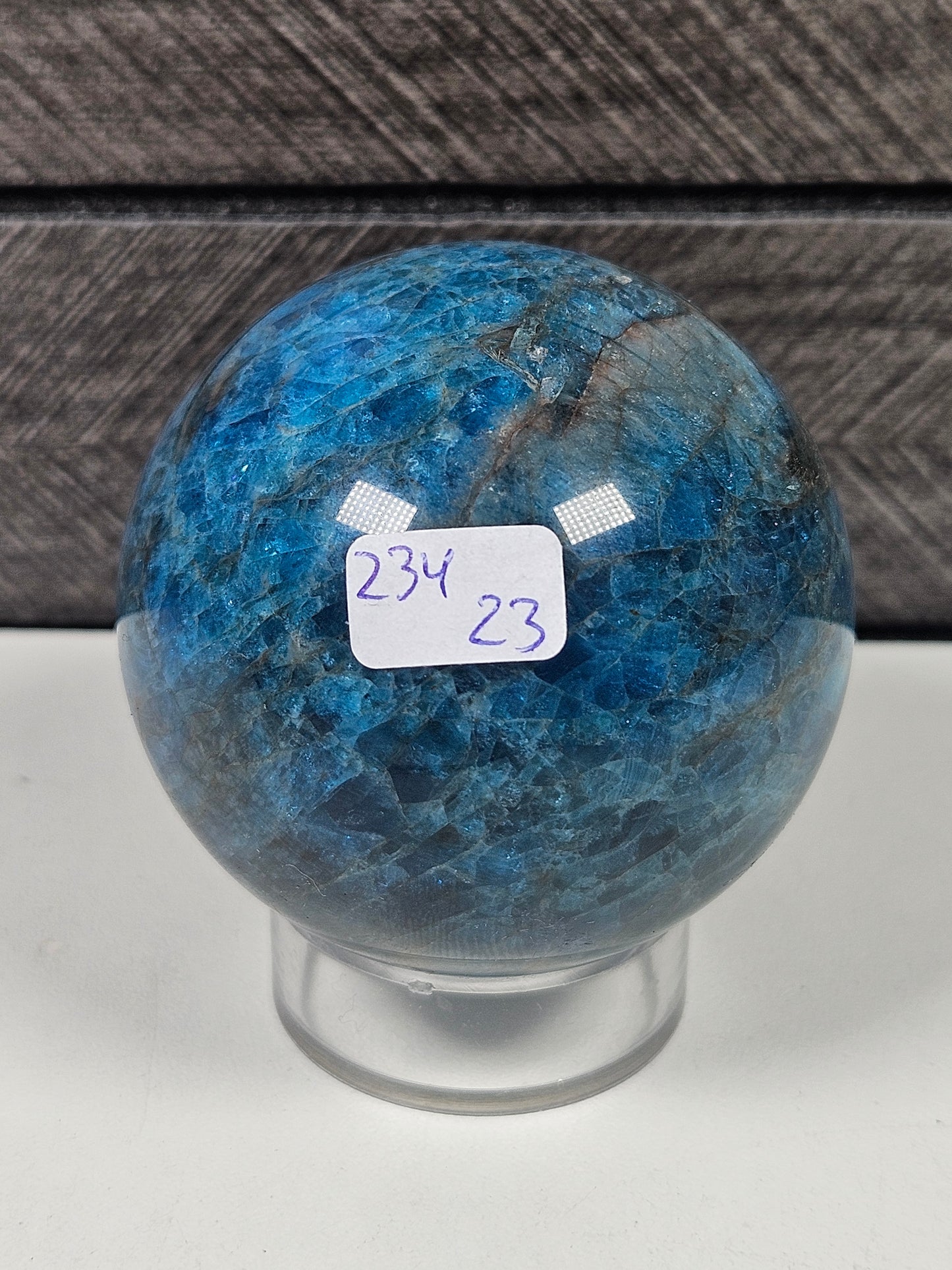 Blauwe apatiet bol 234 gram