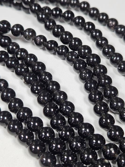 Obsidiaan kralenstreng 6mm