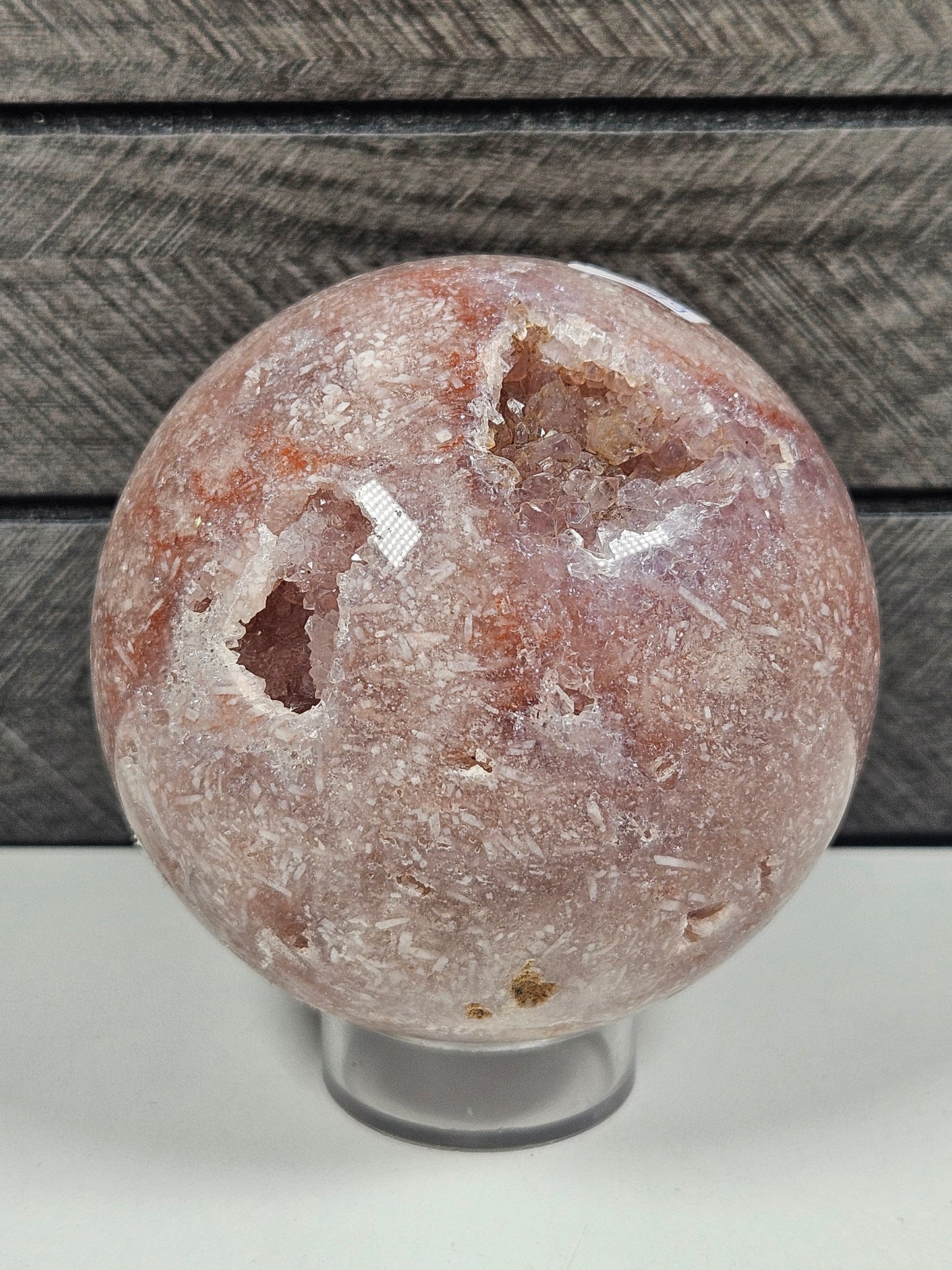 Roze amethist bol 538 gram