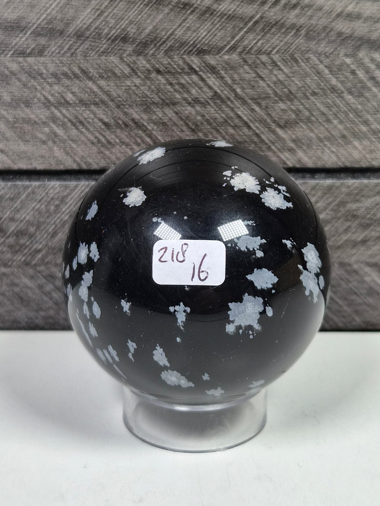 Sneeuwvlok obsidiaan bol 218 gram