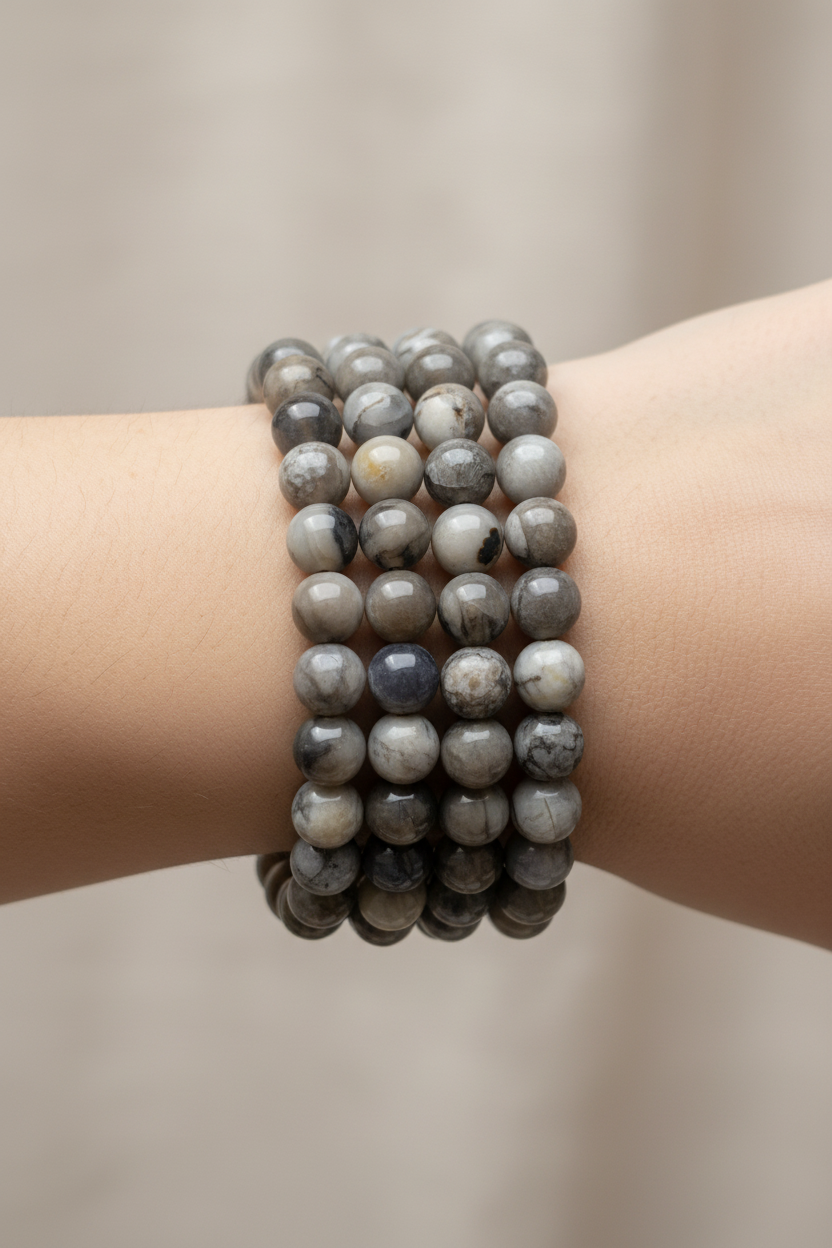 Vulkaan Agaat armband 8mm