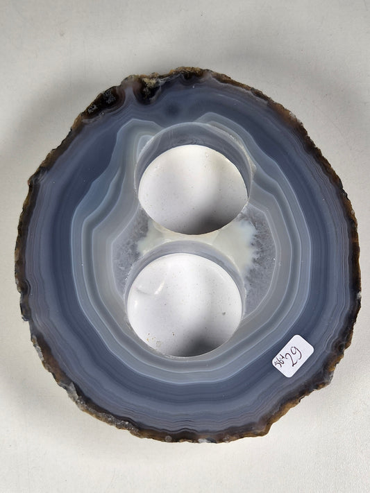 Agaat Dubbele Waxinelichthouder 564 gram