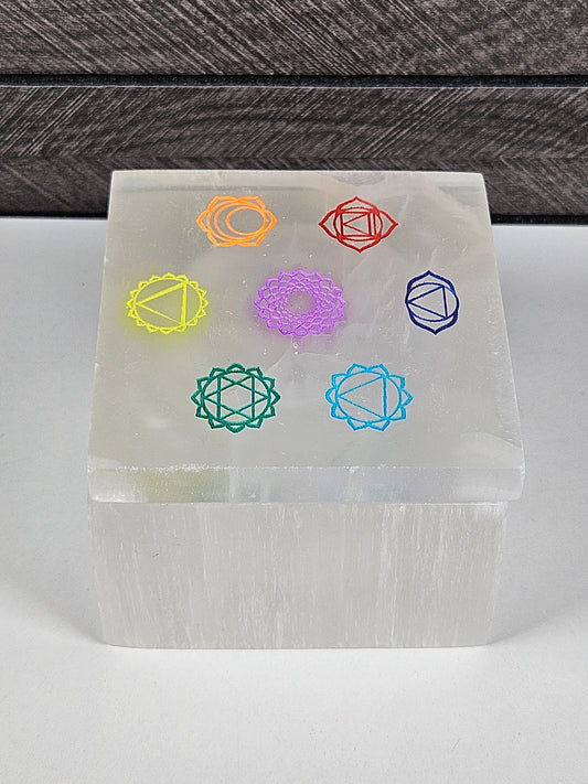 Seleniet Sieradendoosje Chakra vierkant