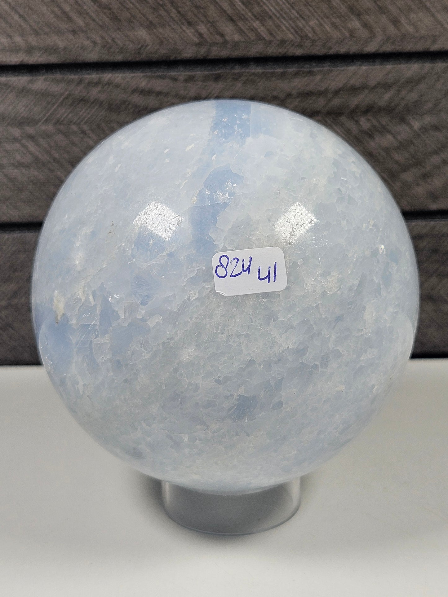 Blauwe calciet bol 824 gram