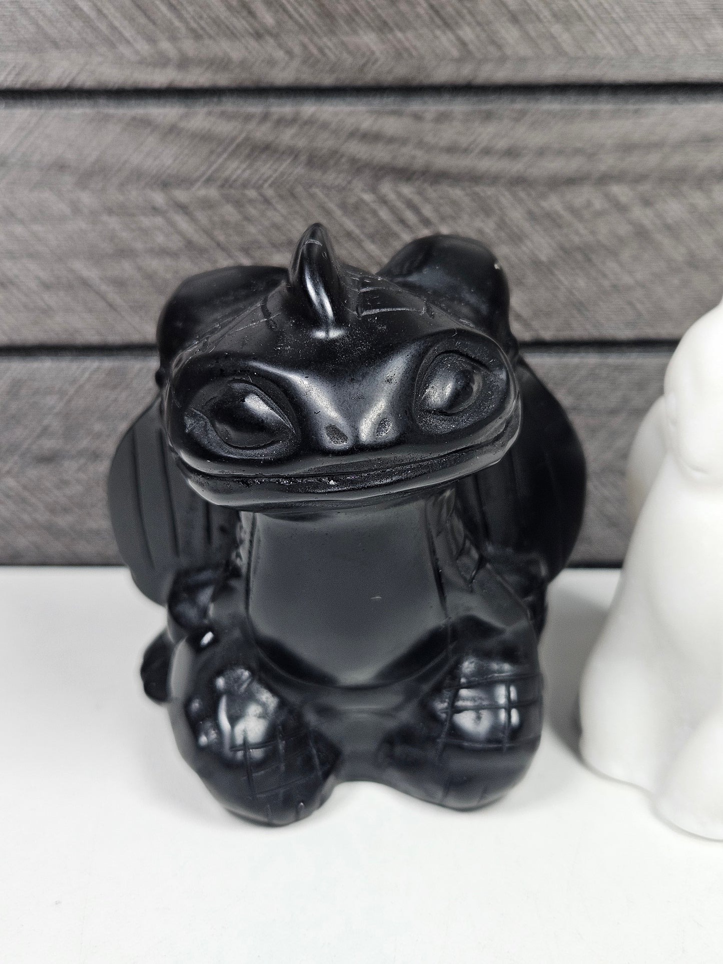 Obsidian Ohnezahn und weiße Jade-Lichtwut-Set