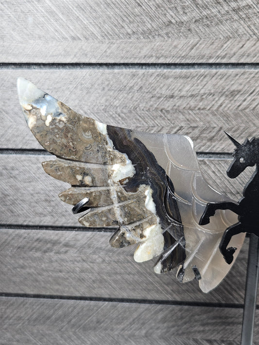 Vulkaan agaat eenhoorn T47