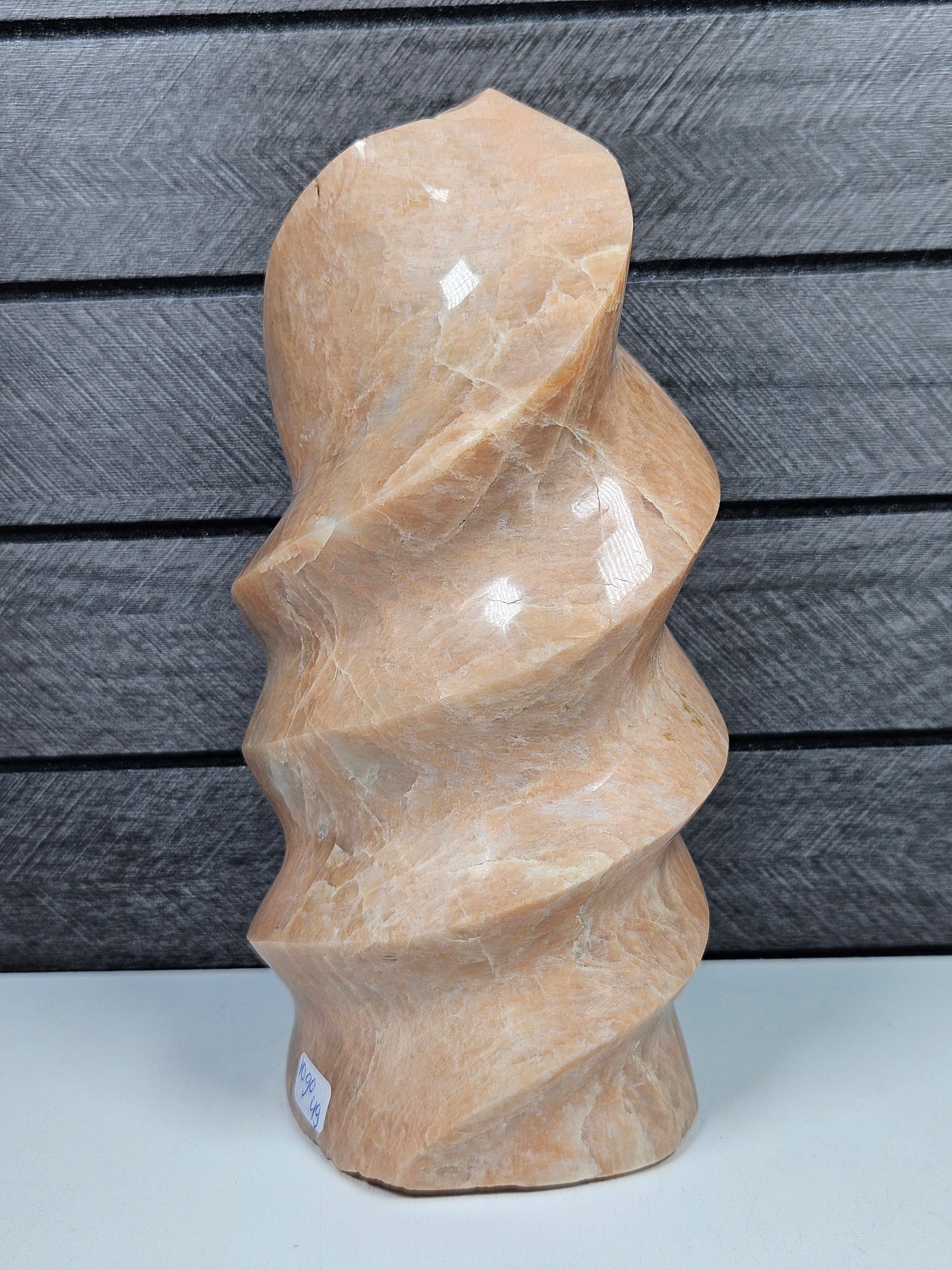 Rosa Mondstein Flamme/Skulptur 1090 Gramm