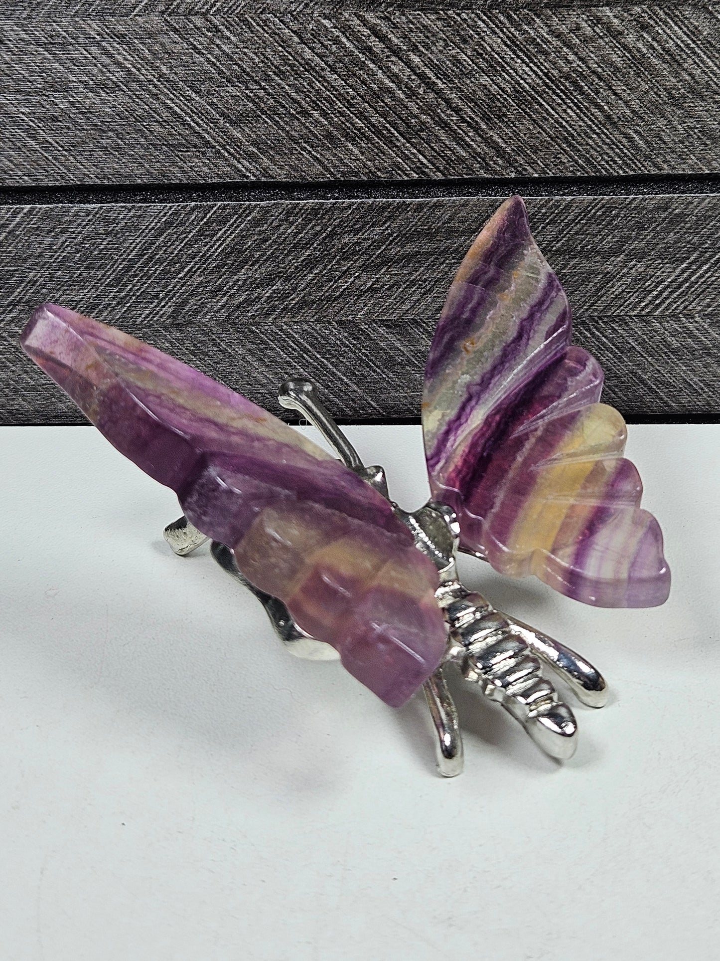 Fluoriet vlinder zilver lijfje nr 5