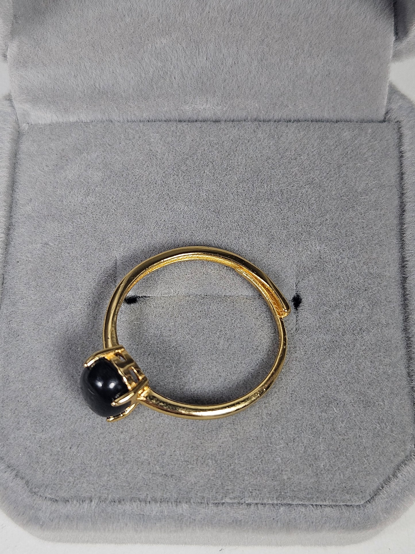 Hypersteen s925 (verguld) verstelbare ring nr4