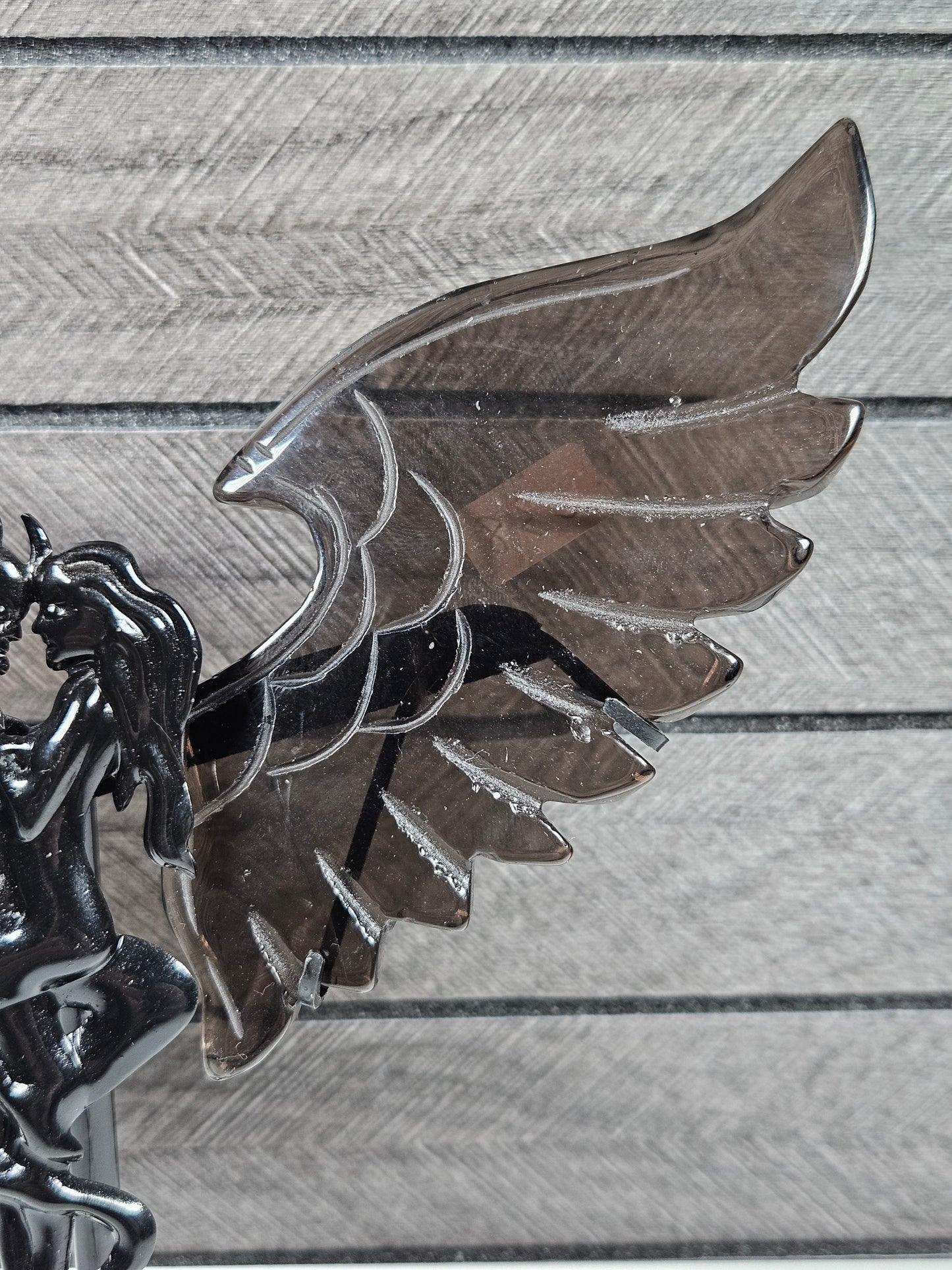 IJs obsidiaan duivel/engel koppel C38