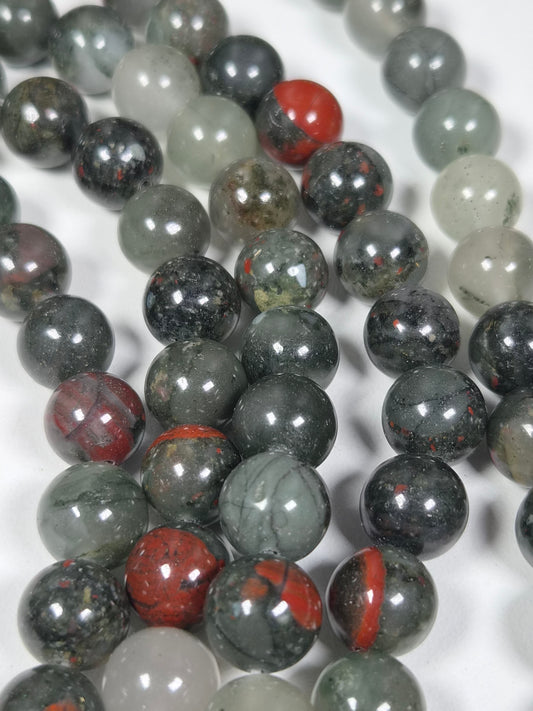 Afrikaanse Bloedsteen kralenstreng 10mm