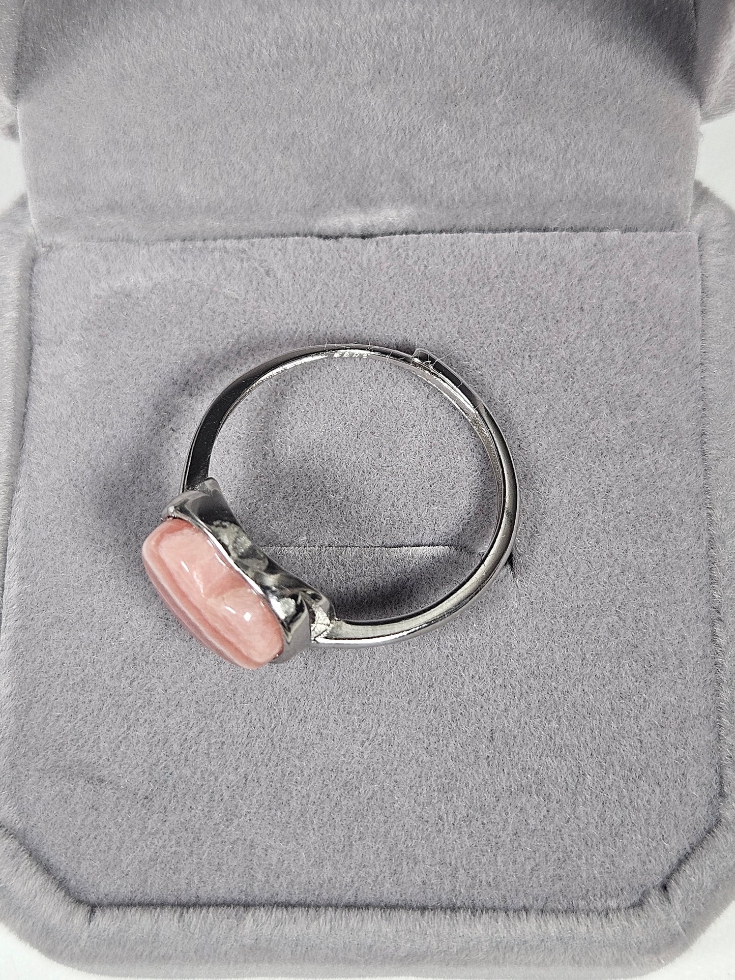 Rhodochrosiet s925 (zilver) verstelbare ring nr14