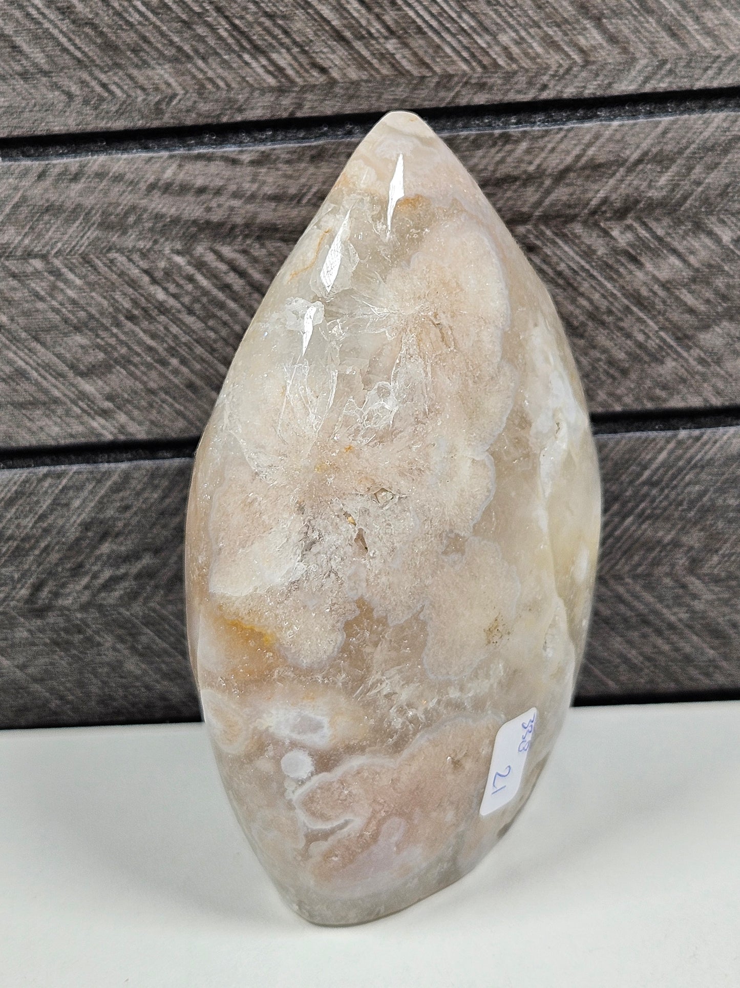 Bloemagaat/Roze Amethist Sculptuur 338 gram