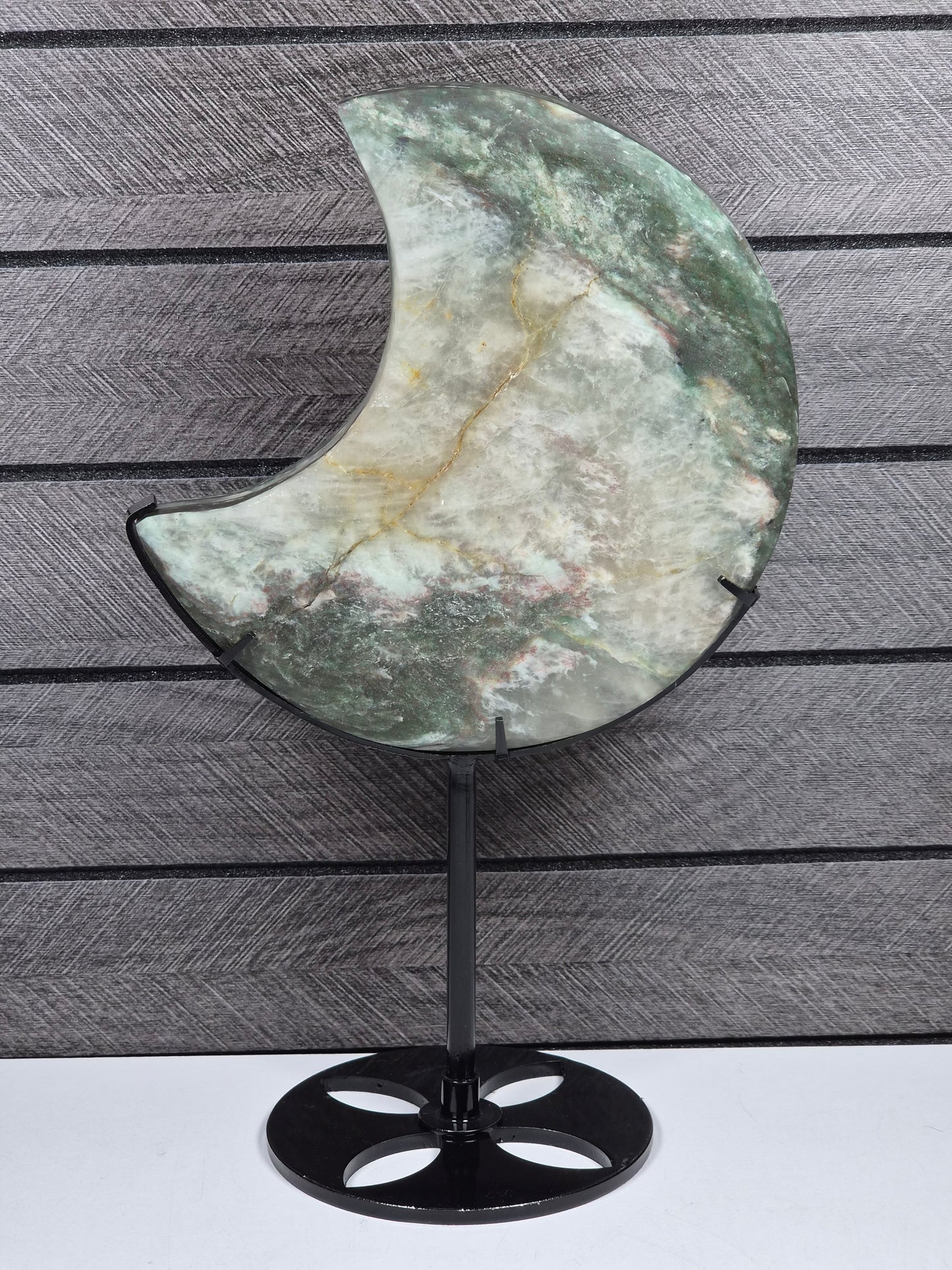 Groene Mica Maan op standaard nr11