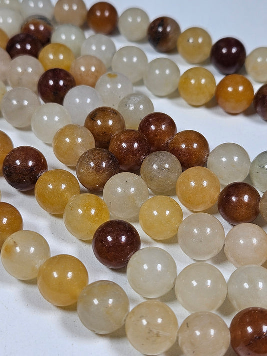 Gele Aventurijn kralenstreng 10mm