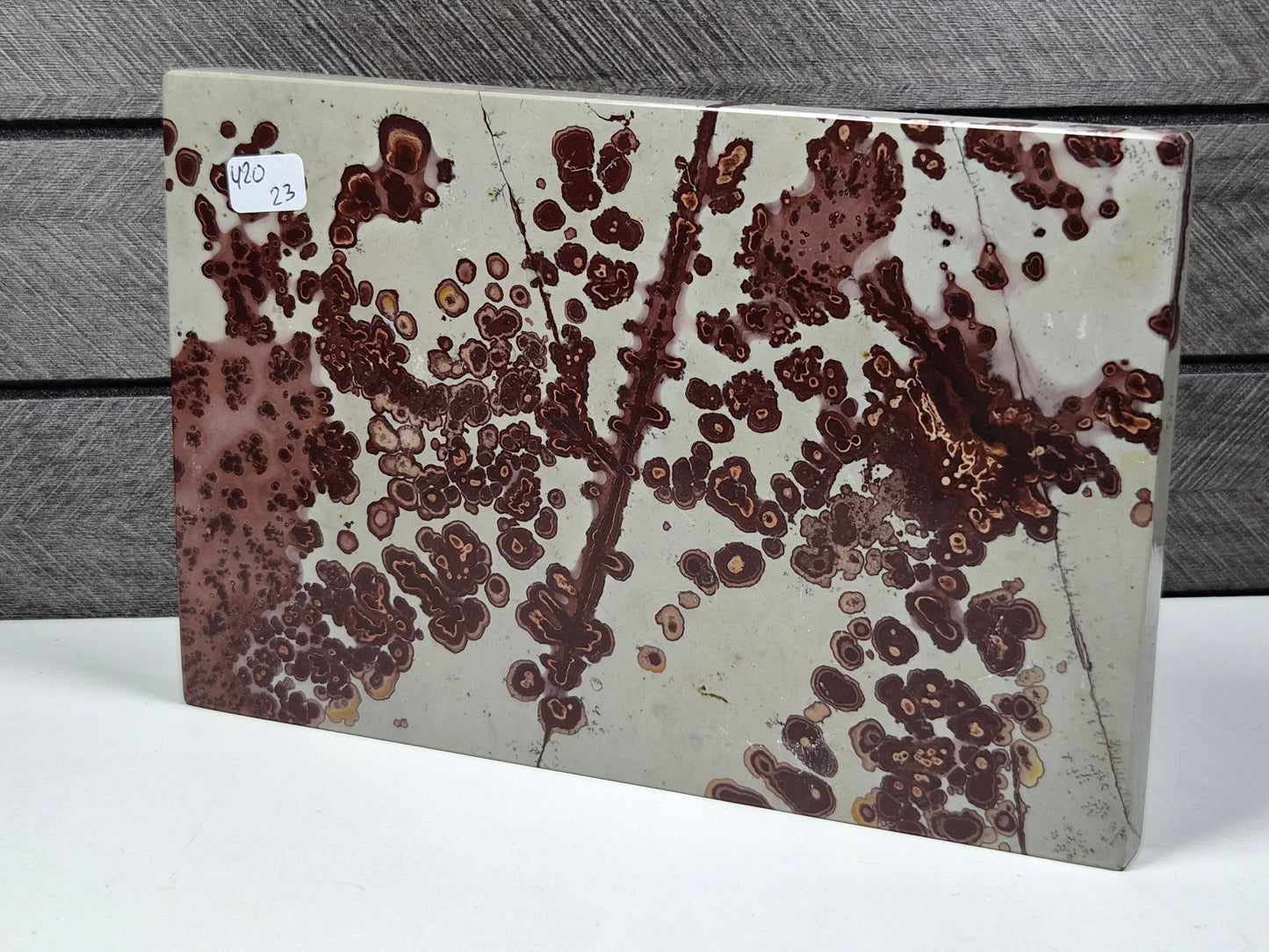 Vlekken Jaspis slab 420 gram