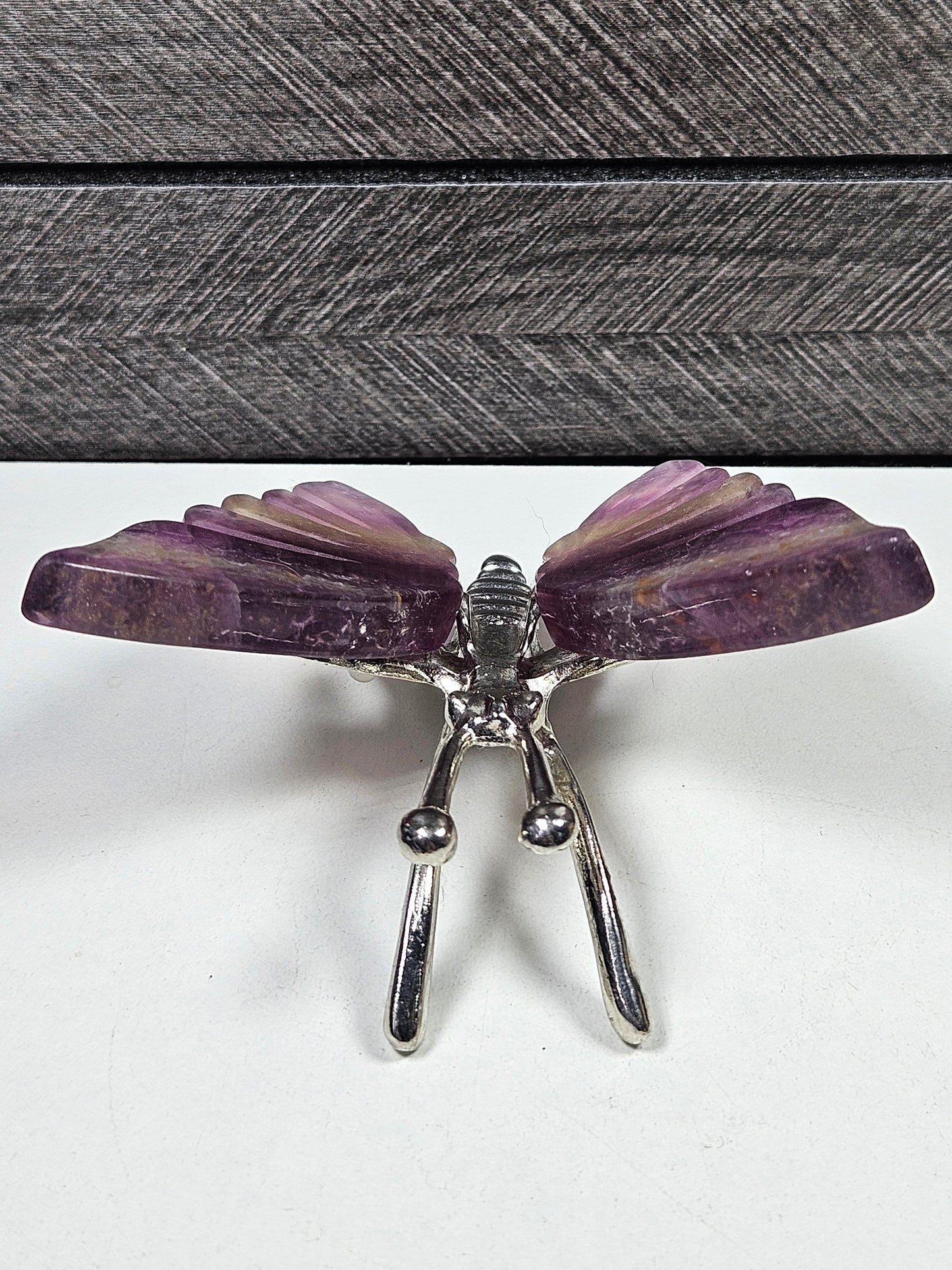 Fluoriet vlinder zilver lijfje nr 5