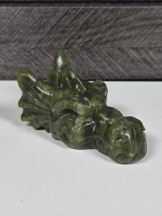 Groene Jade Drakenkop
