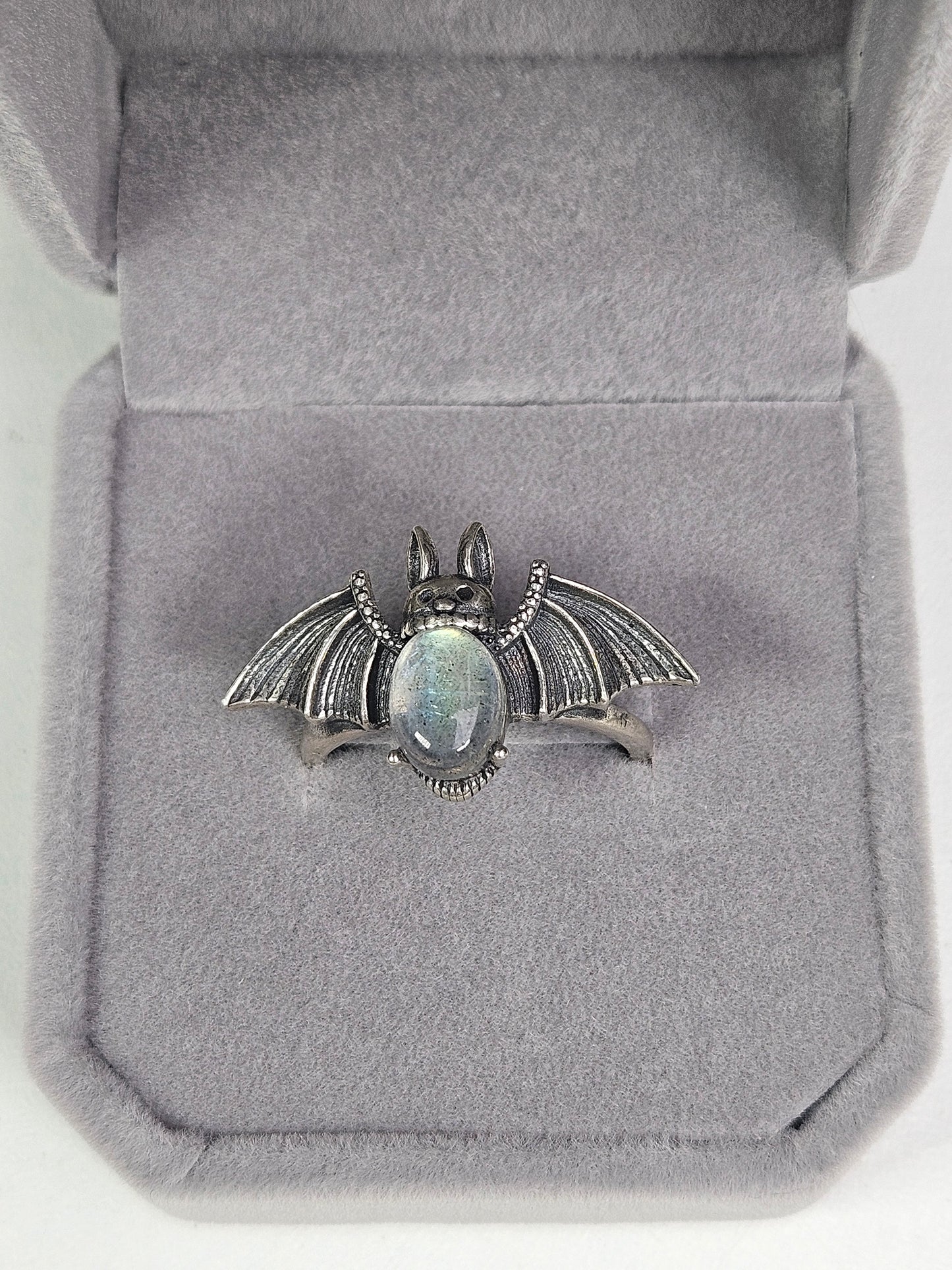 Labradoriet s925 (zilver) verstelbare ring nr6