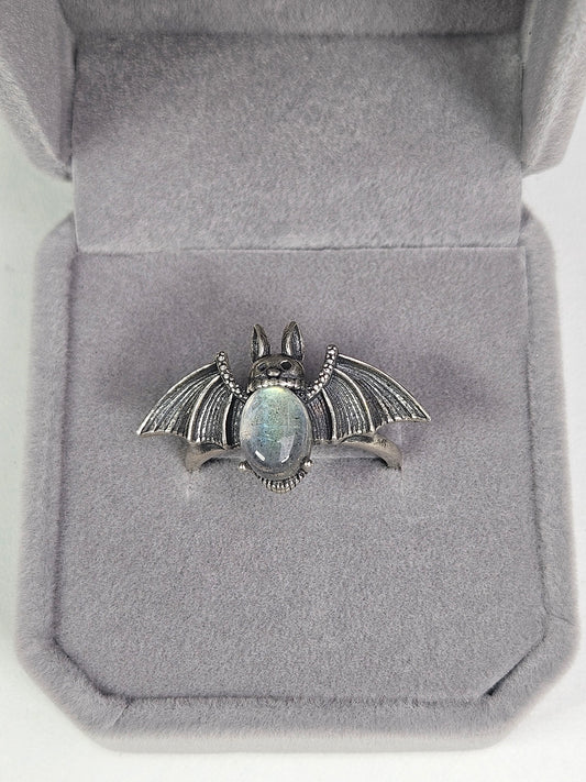 Labradoriet s925 (zilver) verstelbare ring nr6