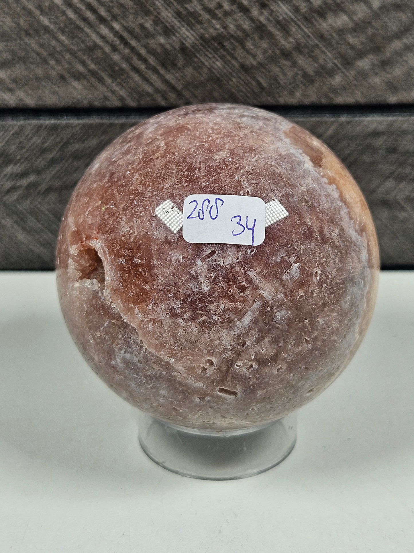 Roze amethist bol 288 gram