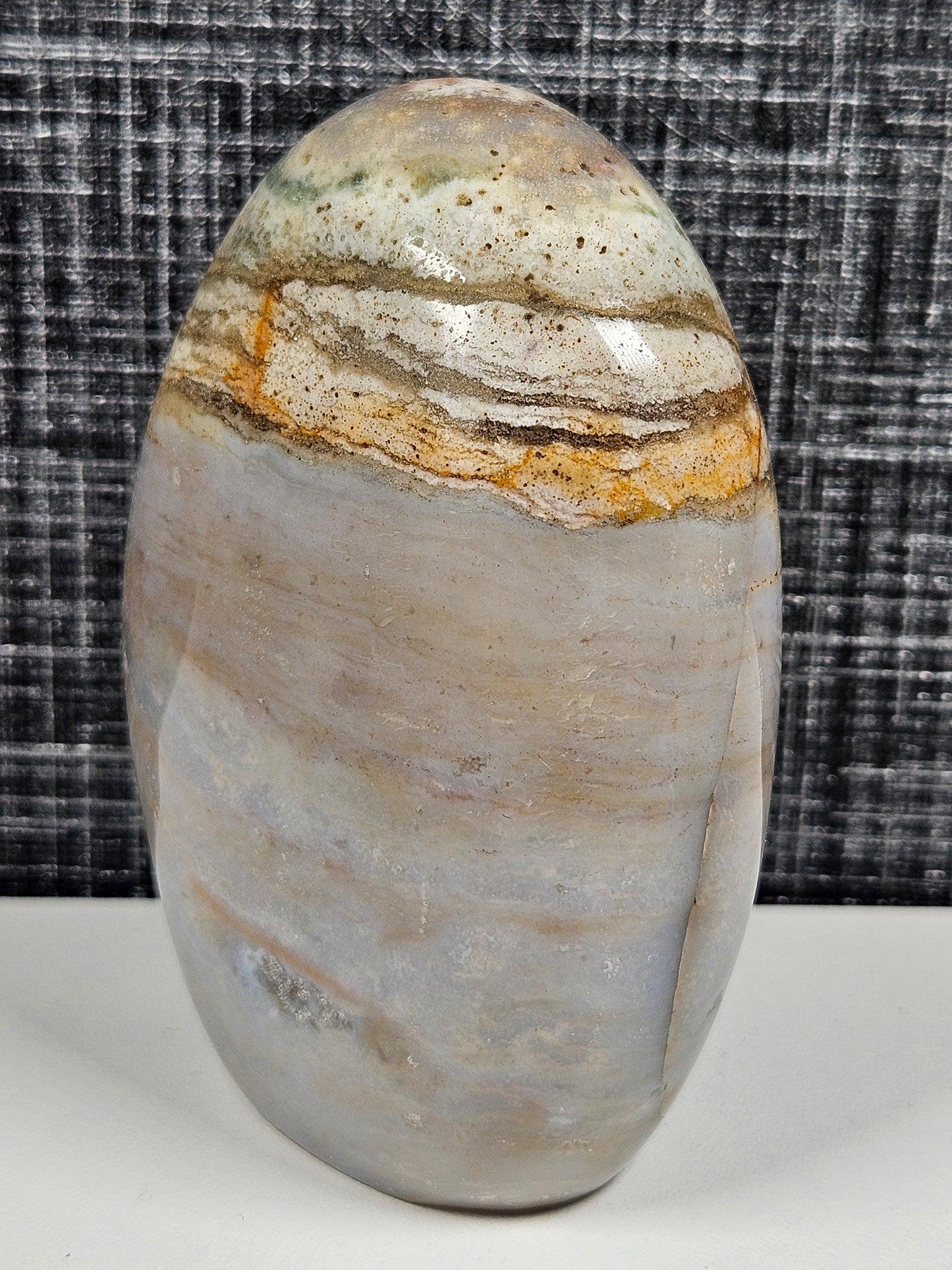 Oceaan jaspis sculptuur 372 gram
