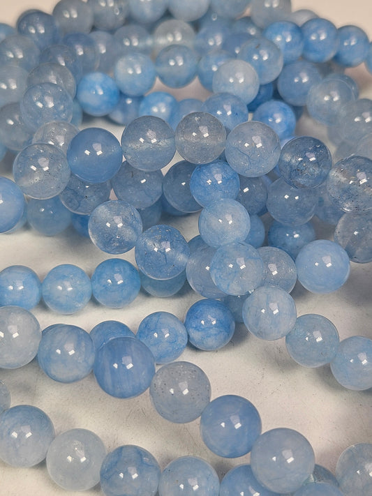 Aquamarijn armband 8mm