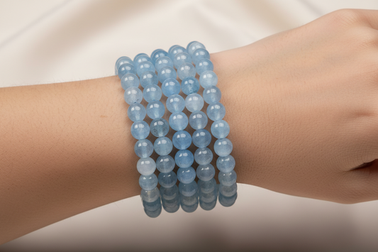 Aquamarijn armband 8mm