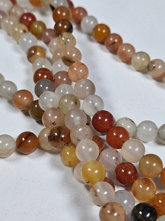 Oranje Aventurijn kralenstreng 6mm