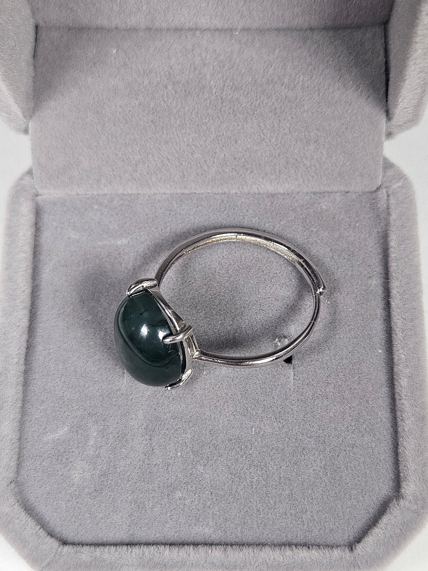 Mosagaat s925 (zilver) verstelbare ring nr10