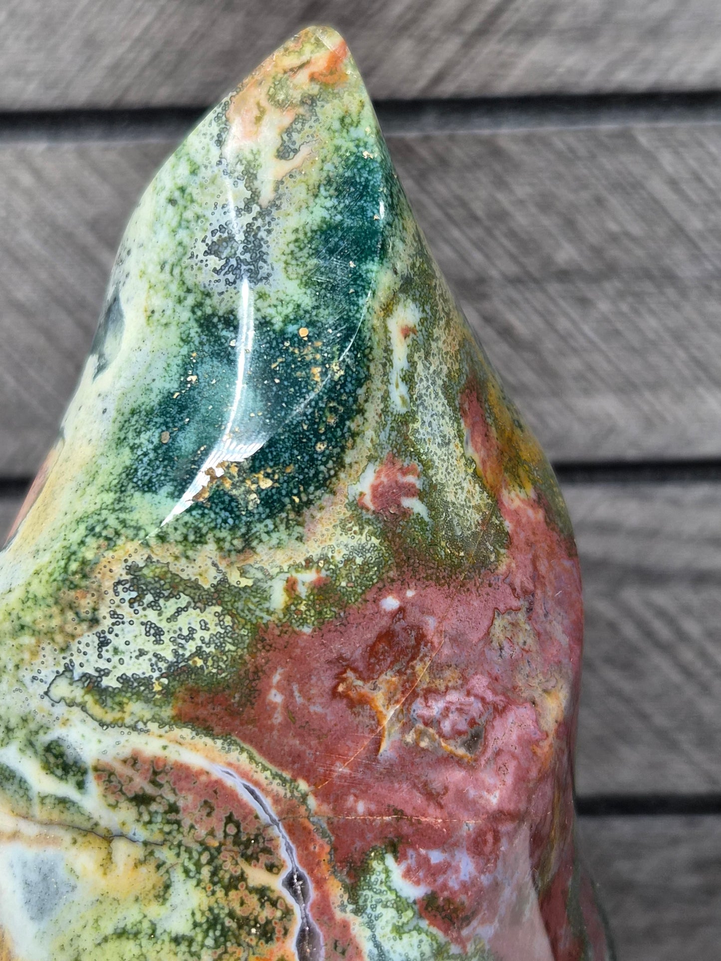 Oceaan jaspis Sculptuur 754 gram