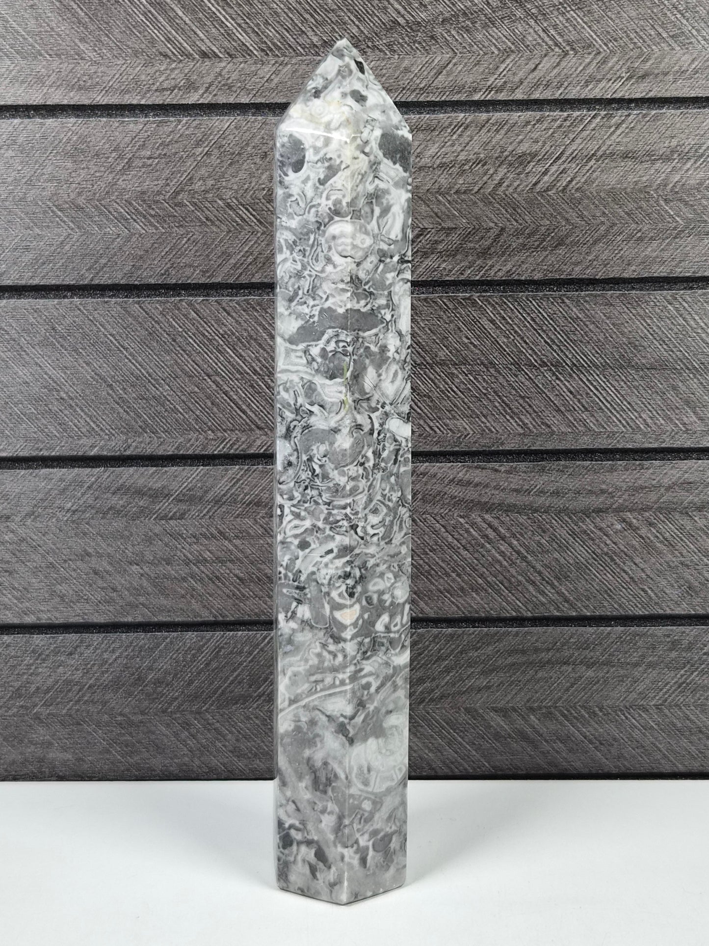 Fossiel Jaspis Toren 348 gram
