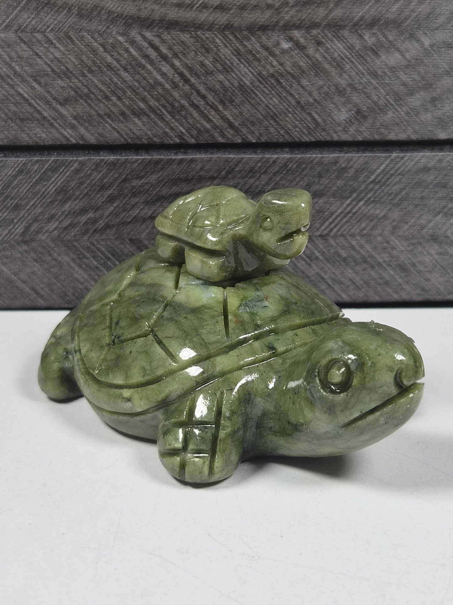Groene Jade Schildpad Ouder en Kind 300 gram nr2