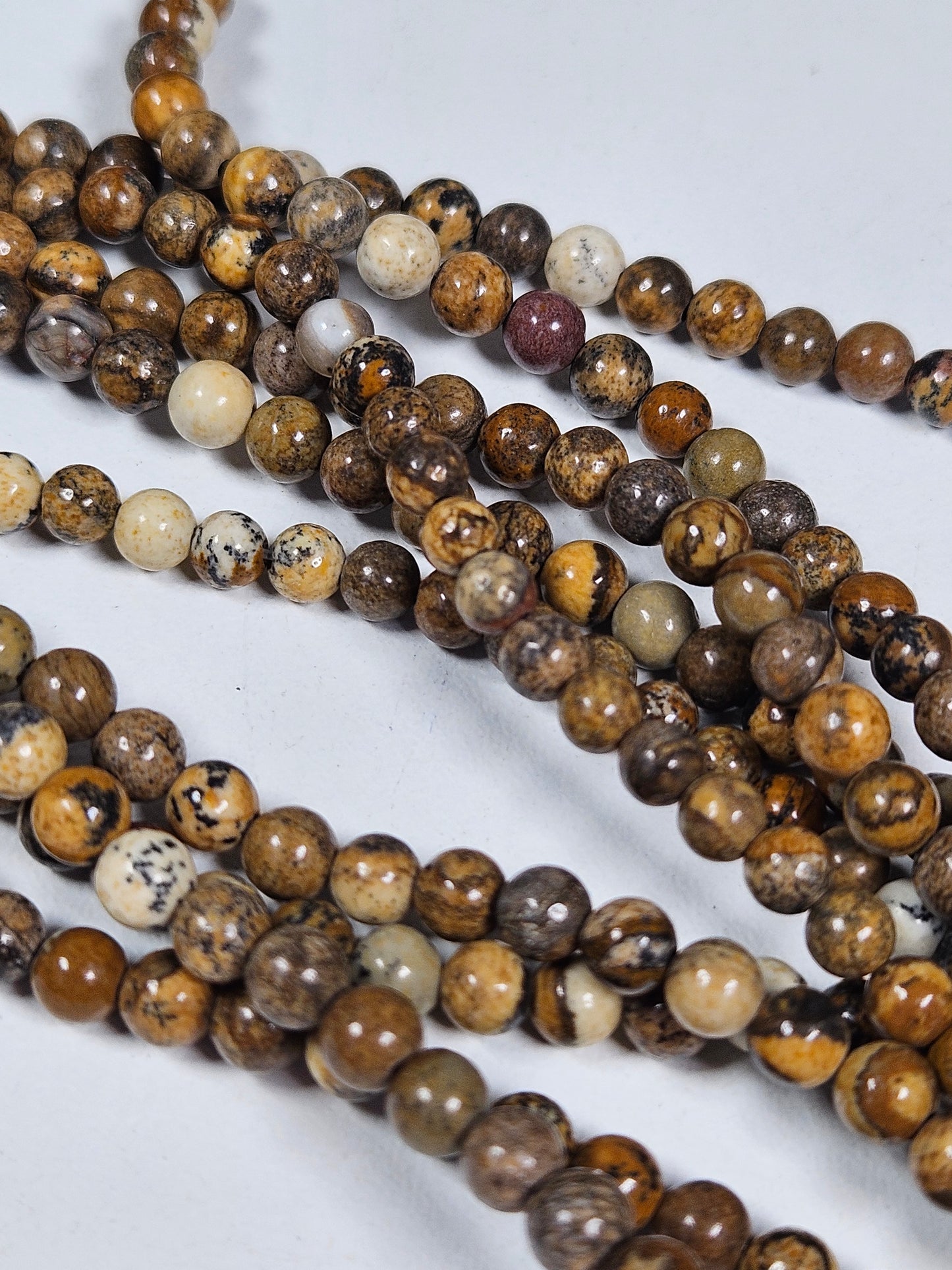 Landschapsjaspis kralenstreng 4mm