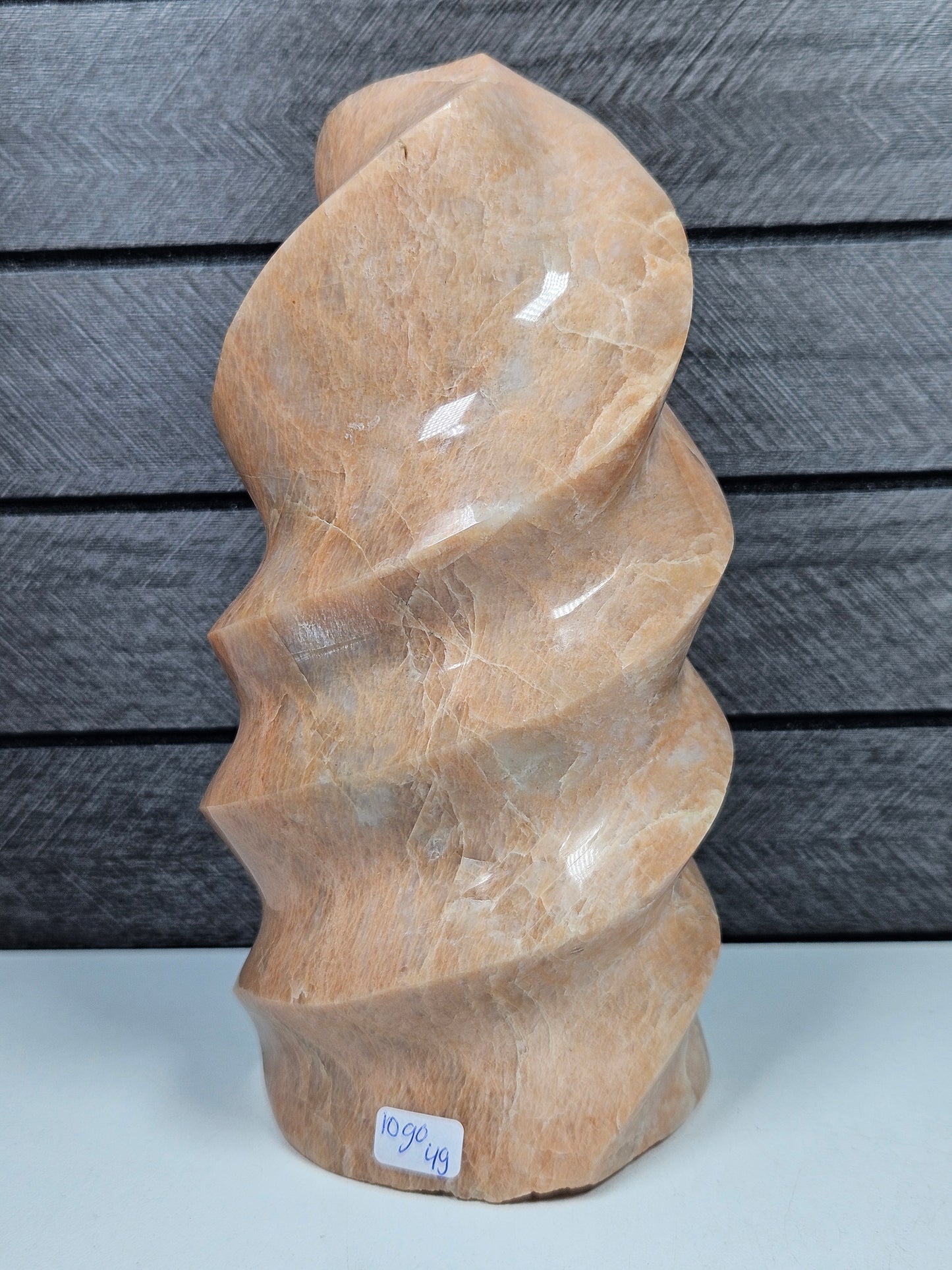 Rosa Mondstein Flamme/Skulptur 1090 Gramm