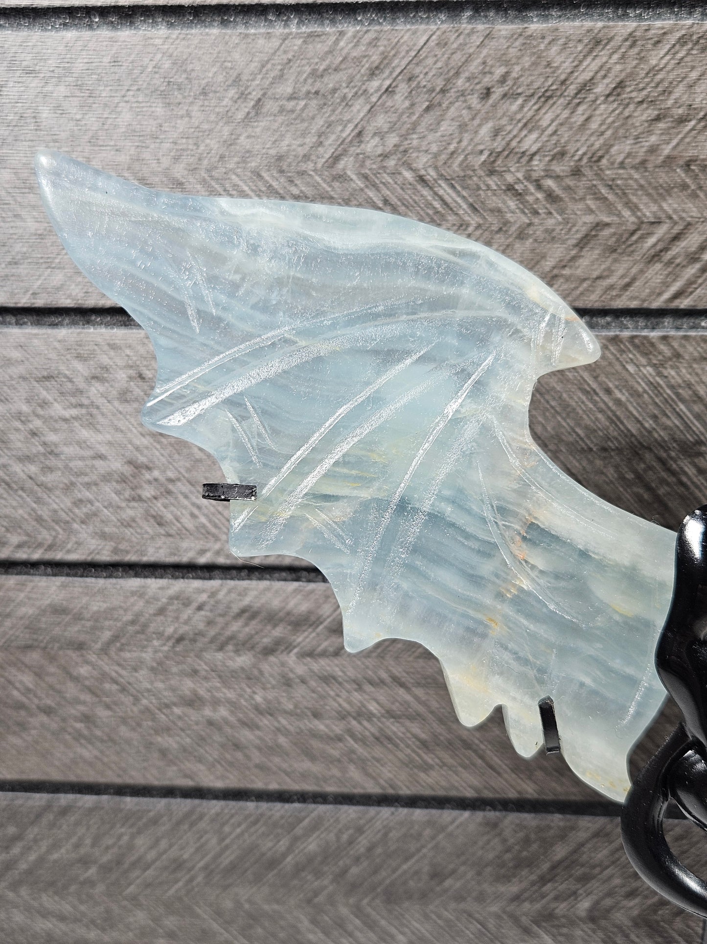 Blauwe Onyx duivel/engel koppel T31