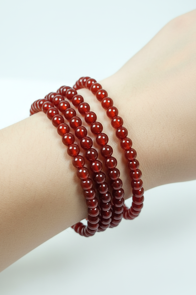 Carneool armband 4mm (rood)