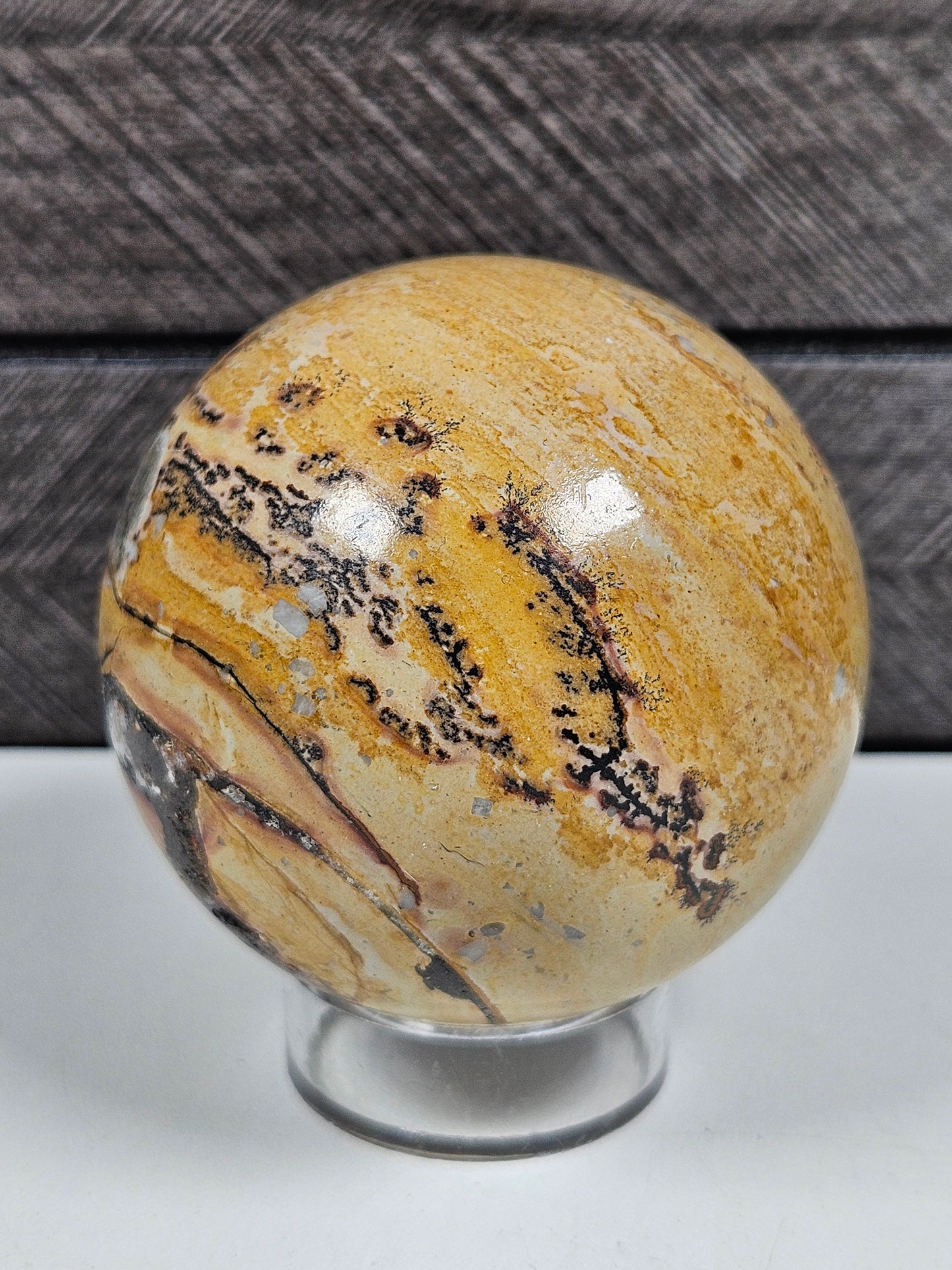 Landschaftsjaspis Kugel 276 Gramm