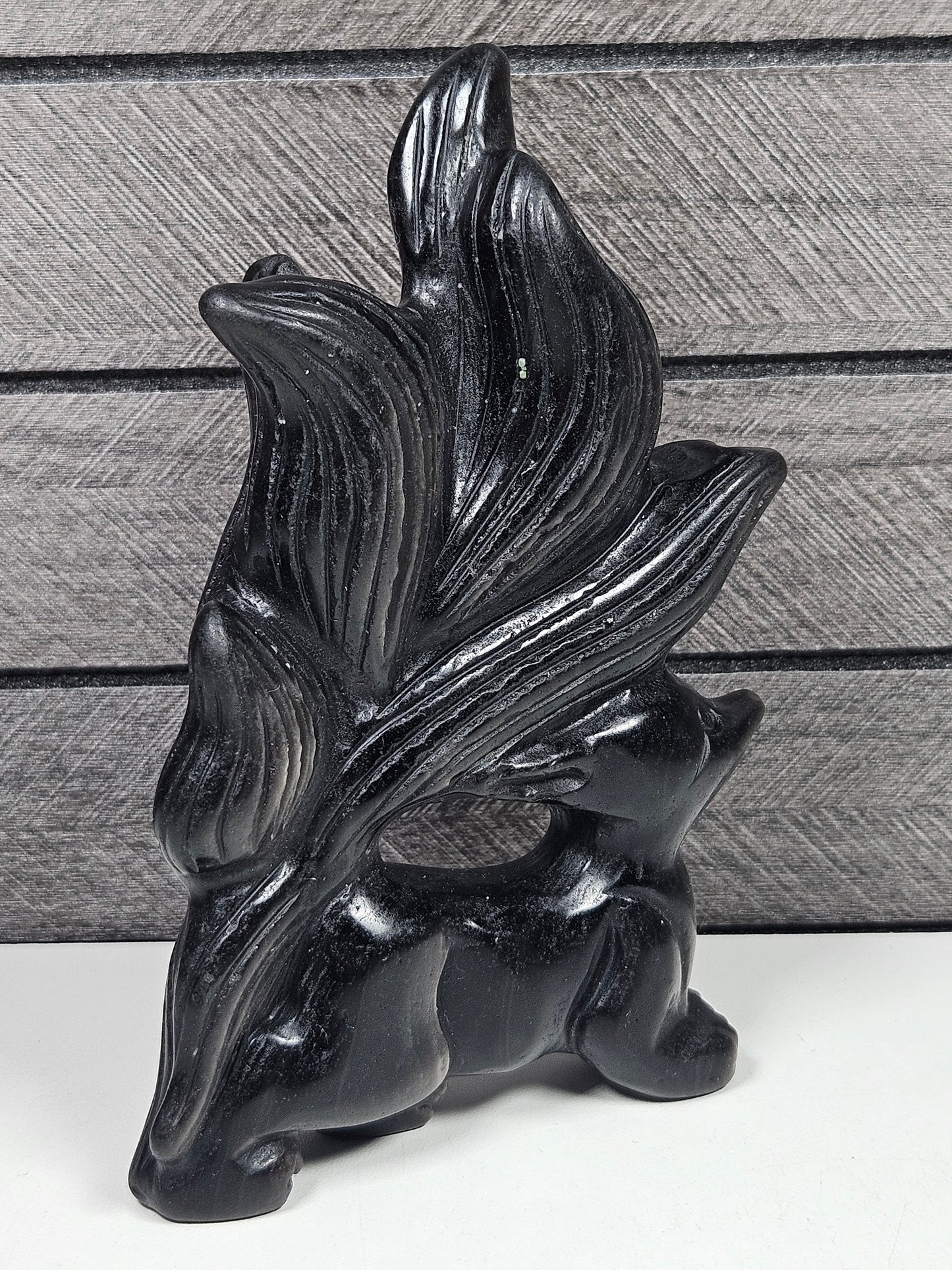 Zilver obsidiaan Ninetail fox 304 gram
