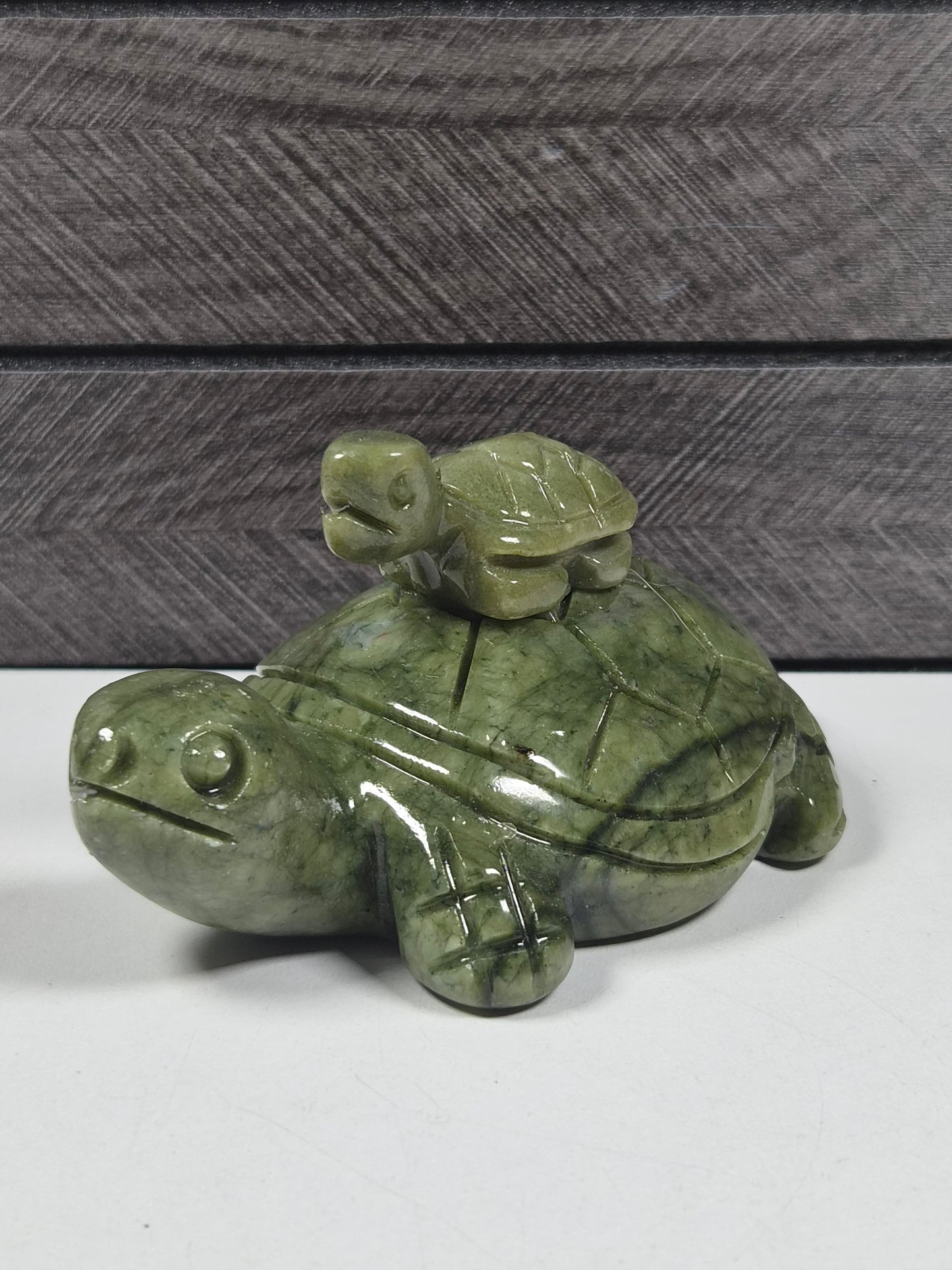 Groene Jade Schildpad Ouder en Kind 300 gram nr2